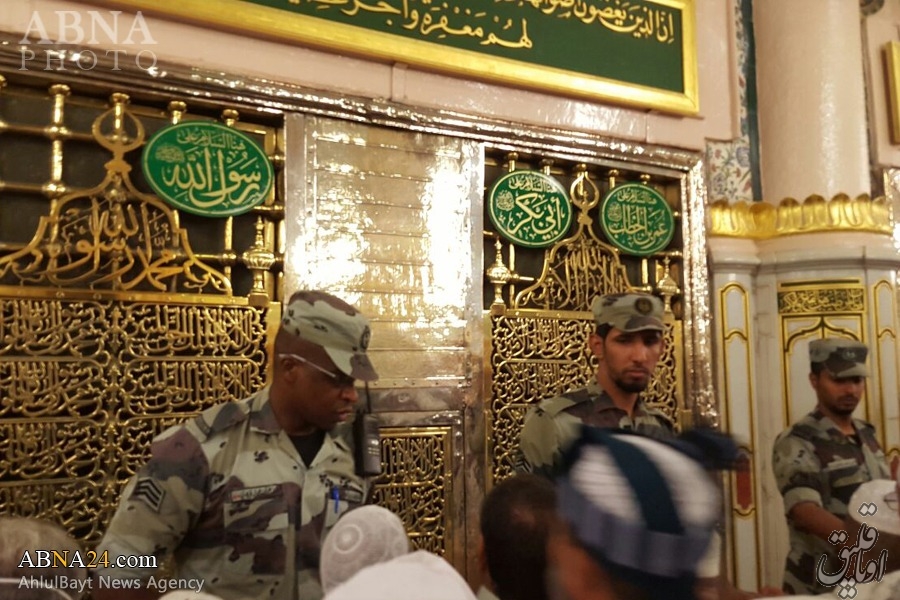 سربازان سعودی،مانع از زیارت حجاج+عکس