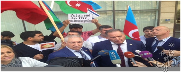 تظاهرات در باکو بنام آذربایجان به کام اسرائیل!