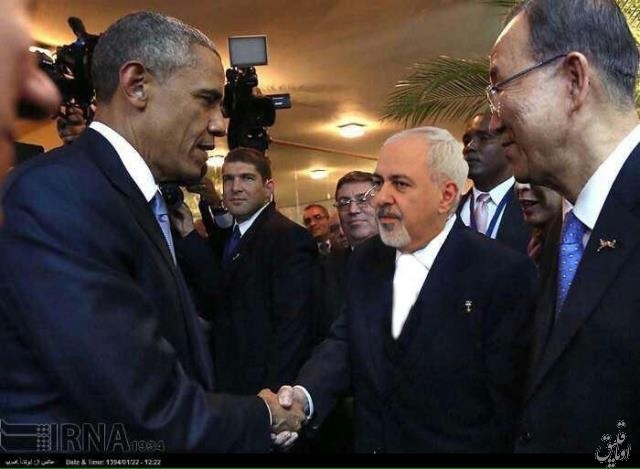 عکس ساختگی دست دادن اوباما و ظریف