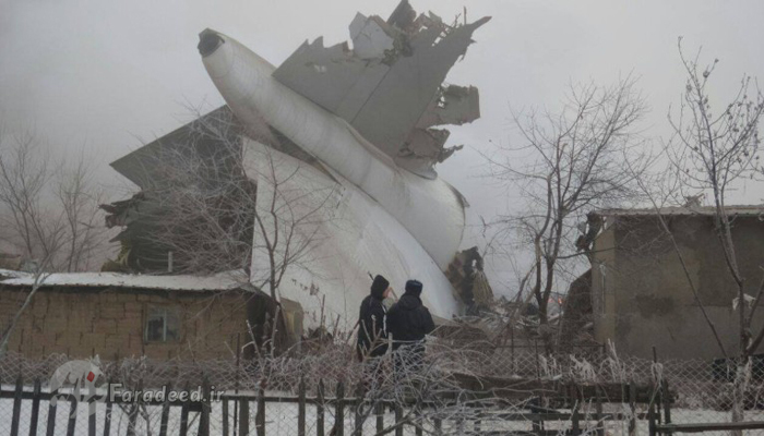 تصاویر/ ۳۲کشته در سقوط هواپیما در قرقیزستان