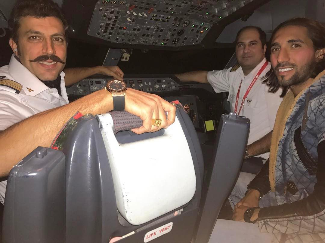 عکس/ کرار جاسم در کابین خلبان