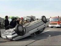 واژگونی سواری پژو در کمربندی شمالی شهر زنجان سه مصدوم برجا گذاشت