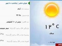 وضع هوای ارومیه یکشنبه ۳۰ مهر