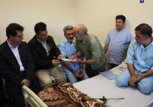 دیدار شهردار تبریز با جانبازان بستری در بیمارستان فجر