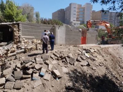 حریم بستر مهرانه‌رود از ورودی جاده تهران آزادسازی می‌شود/ ۱۴ ویلا تخریب شد